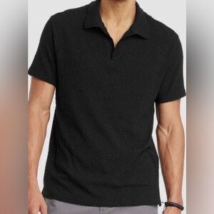 Goodfellow Mens Black Textured Short Sleeve Johnny Collar Polo Shirt
Sz XXL
NWT